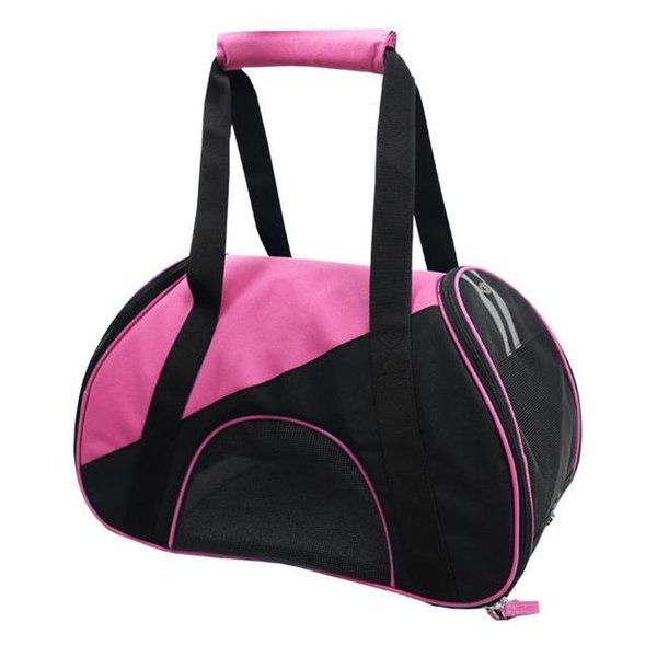 Pet Life Pet Life B56PKMD Airline Approved Zip-N-Go Contoured Pet Carrier; Pink - Medium B56PKMD